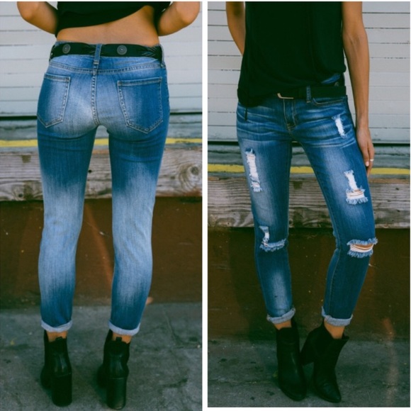 Last M then sold out!  Distressed Skinny Jeans - Picture 3 of 6
